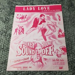 Lady Love Sheet Music from Mickey Rooney&rsquo;s Sound Off P/V/G Cromwell 1952
