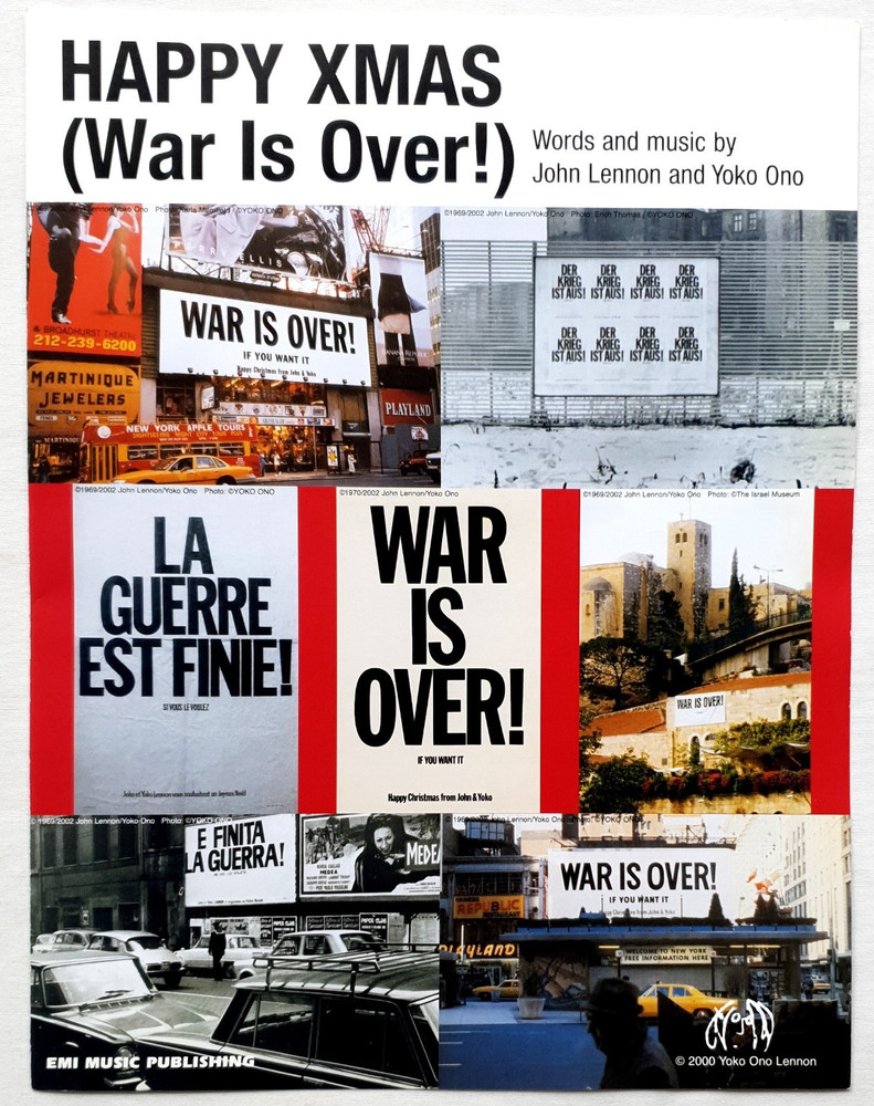John Lennon & Yoko Ono – Happy Xmas (War Is Over) – 2000 Australian Sheet Music