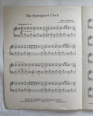 The Syncopated Clock Sheet Music Leroy Anderson Piano Solo Voice 1951 Vintage