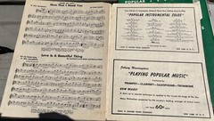 VTG c. 1940s-50s Chas H. Hansen Popular Saxophone Solos Music Books/Sheet Music