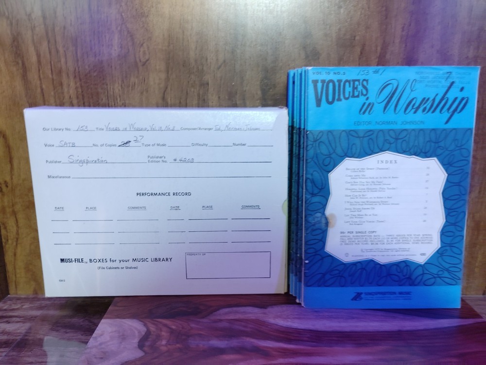 Voices in Worship Vol 10 No 3 SATB Choral Music Lot 27 Copies Singspiration Norm