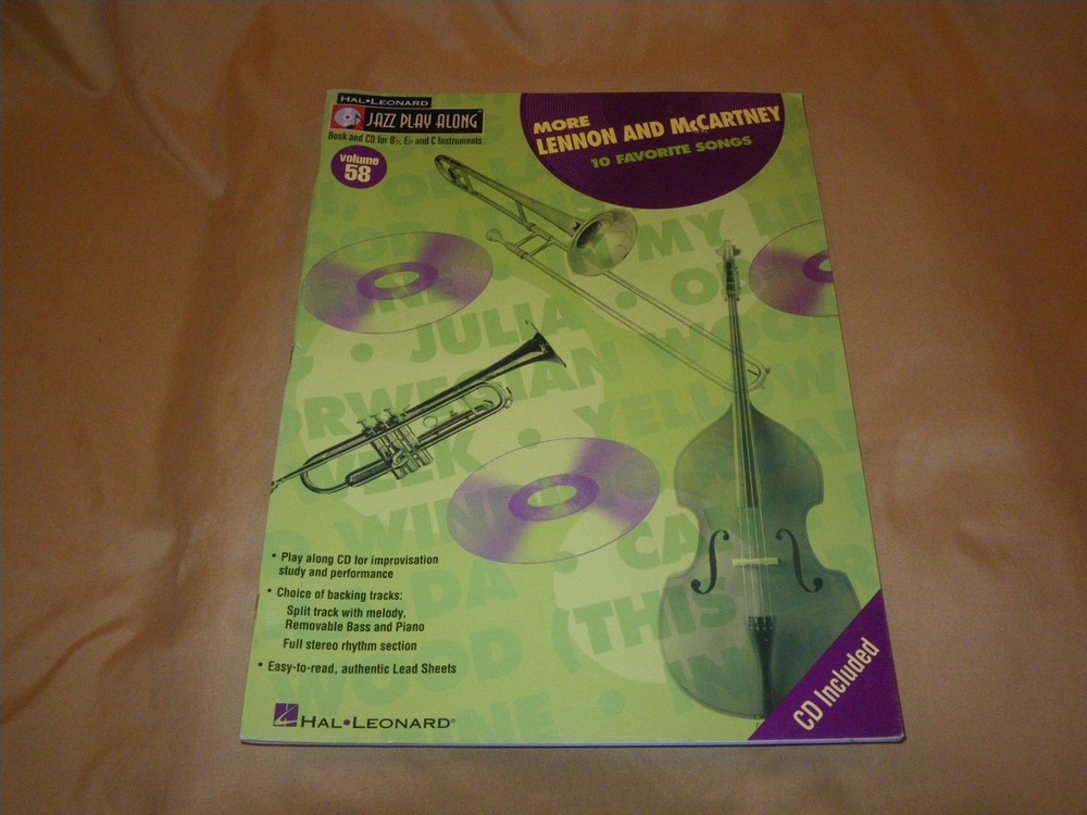 MORE LENNON and McCARTNEY – VOLUME 58 – JAZZ PLAY ALONG BOOK and CD