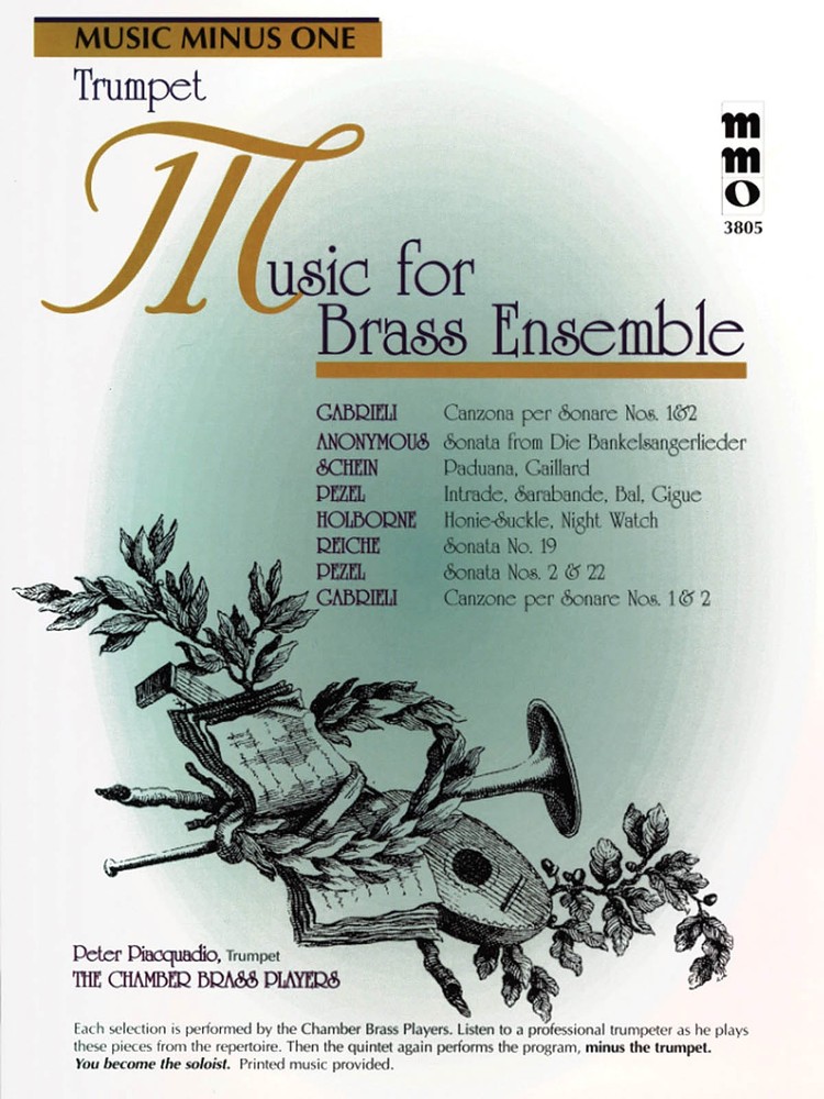 Music for Brass Ensemble Trumpet Sheet Music Minus One Play-Along Book CD