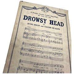 1921 All By Myself Irving Berlin Sheet Music Woman Doll Phone Cuckoo Clock Moon