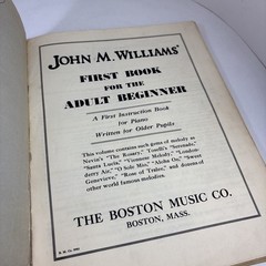 Vintage 1935, « First Book For Adult Beginner » Piano Instruction Johm M. Williams