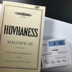 ALAN HOVHANESS 6108 Opus 157 Edition Peters Magnificat Vocal Score Klavierauszug