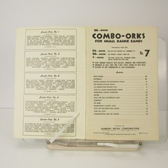 Combo-Orks No. 7 Songbook Bb Book Trumpet Clarinet Tenor Sax Robbins Corp 1956