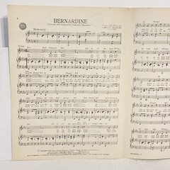 Vintage 1957 Bernardine Sheet Music Pat Boone Cover Photo