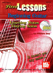 MEL BAY&rsquo;S FIRST LESSONS BEGINNING GUITAR BOOK/CD LEARNING NOTES PLAYING SOLOS