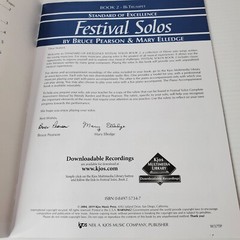 Standard Of Excellence Festival Solos Easy Book 2 Trumpet Bb Songbook Music