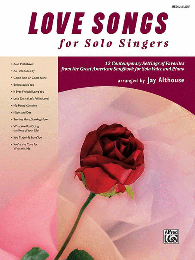LOVE SONGS FOR SOLO SINGERS MEDIUM LOW VOICE MUSIC BOOK WITH PIANO BRAND NEW