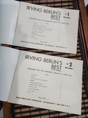 Vintage Hammond Organ Songbooks Berlin&rsquo;s Best With Words Vol 1 & 2 1920&rsquo;s-1960&rsquo;s