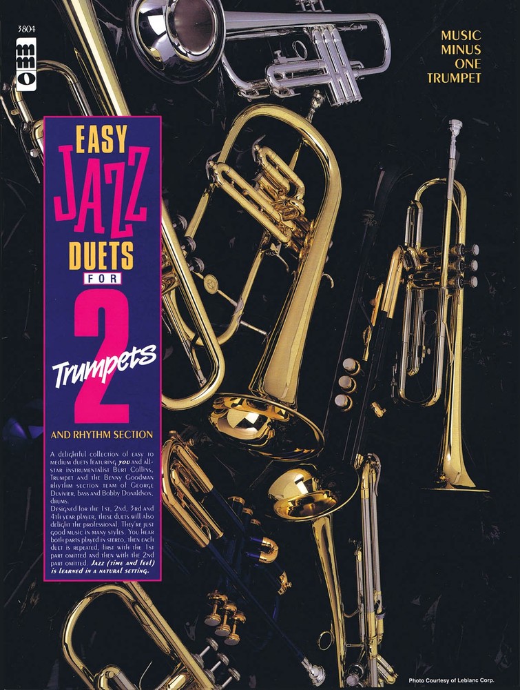 Easy Jazz Duets for 2 Trumpets Sheet Music Minus One Play-Along Book CD Pack