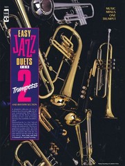 Easy Jazz Duets for 2 Trumpets Sheet Music Minus One Play-Along Book CD Pack
