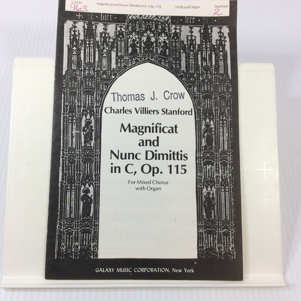 Magnificat and Nunc Demittis in C Op 115 Stanford Choral Sheet Music Octavo Lot