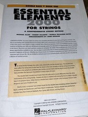 HAL LEONARD Essential Elements 2000 for Strings, Double Bass 1, CD #HL00868052