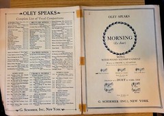 Sheet Music, Morning (Le Jour) D min High Voice by Oley Speaks. Frank L Stanton