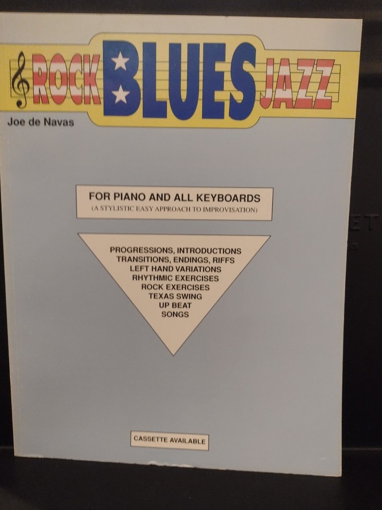 Vintage Piano Keyboard Instruction Book Rock Jazz Blues Easy Approach To Improv