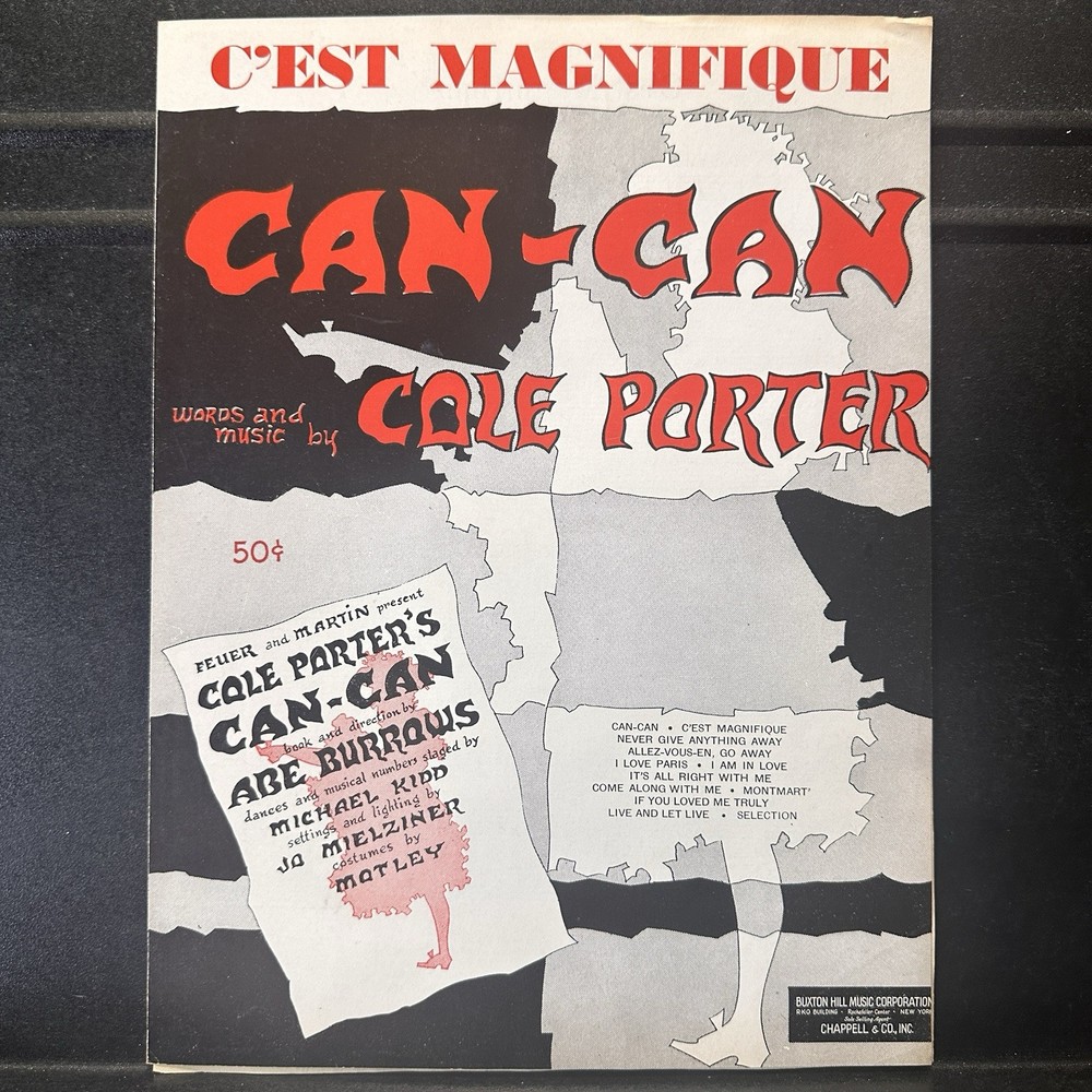 C&rsquo;est Magnifique from Can-Can Piano Voice Sheet Music by Cole Porter 1953