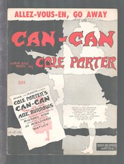 CAN-CAN Cole Porter 1953 ALLEZ-VOUS-EN GO AWAY Show Vintage Sheet Music