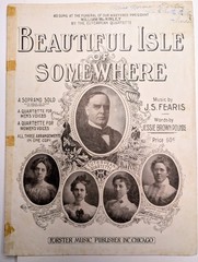 1901 William McKinley Funeral Sheet Music Beautiful Isle of Somewhere JS Fearis