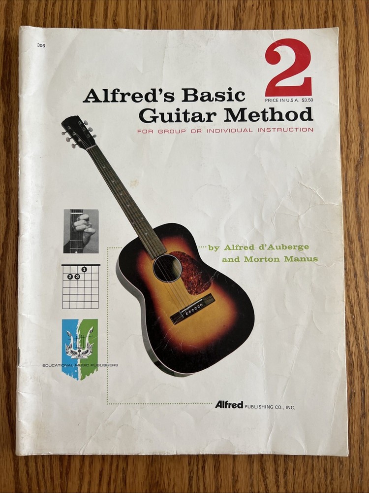 Vtg. 1959 Alfred’s Basic Guitar Method Instruction Music Book 2 With Chord Guide