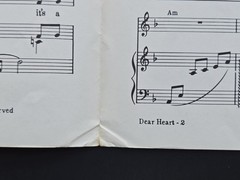 Dear Heart Henry Mancini Sheet Music Piano Guitar Vocal M Witmark & Sons 1964