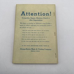 Vintage 1952 “Solid Rock” Christian Hymnal Song Book Shape Notes