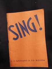 Sing! by C.C. Birchard & Co Songbook Vintage Paperback 1937