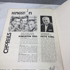 The Kingston Trio TIME TO THINK Vocal Album No. 19 Songbook 1960&rsquo;s
