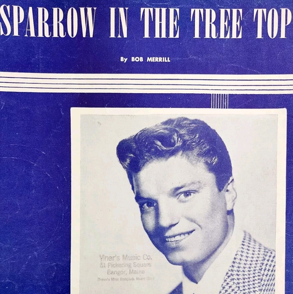 1951 Sparrow In The Tree Top Antique Sheet Music Guy Mitchell Bob Merrill DWNsm2