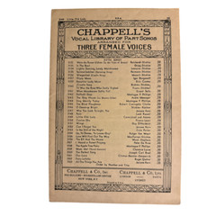 Little Old Lady Chappells Vocal Library Songs Three Female Voices Sheet Music