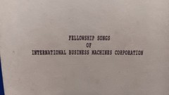 Vintage 1991 Fellowship Songs Of The IBM Booklet International Business Machine