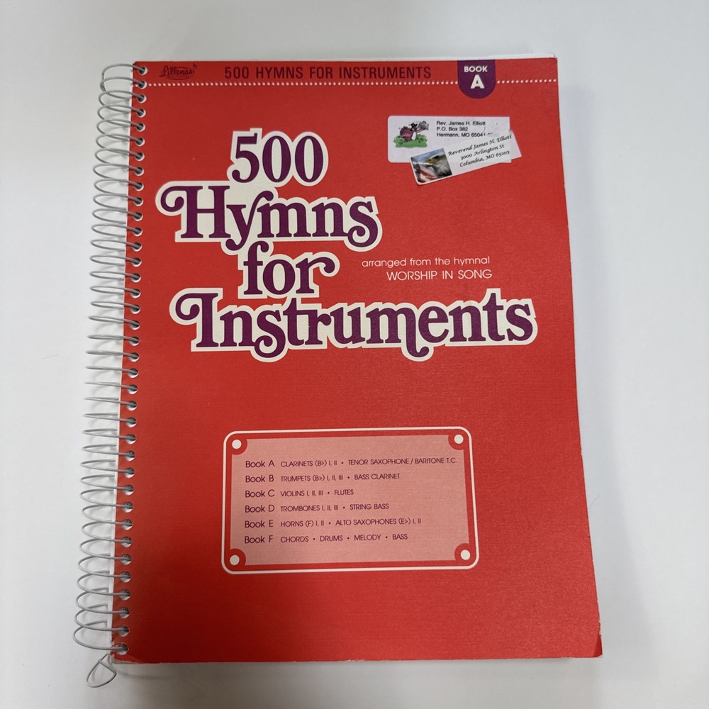 500 Hymns for Instruments: Book A – Bb Clarinet, Tenor Saxophone, Baritone T…