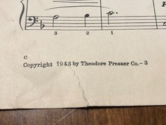 1943 Drowsy Land Piano Solo Sheet Music By Ella Ketterer