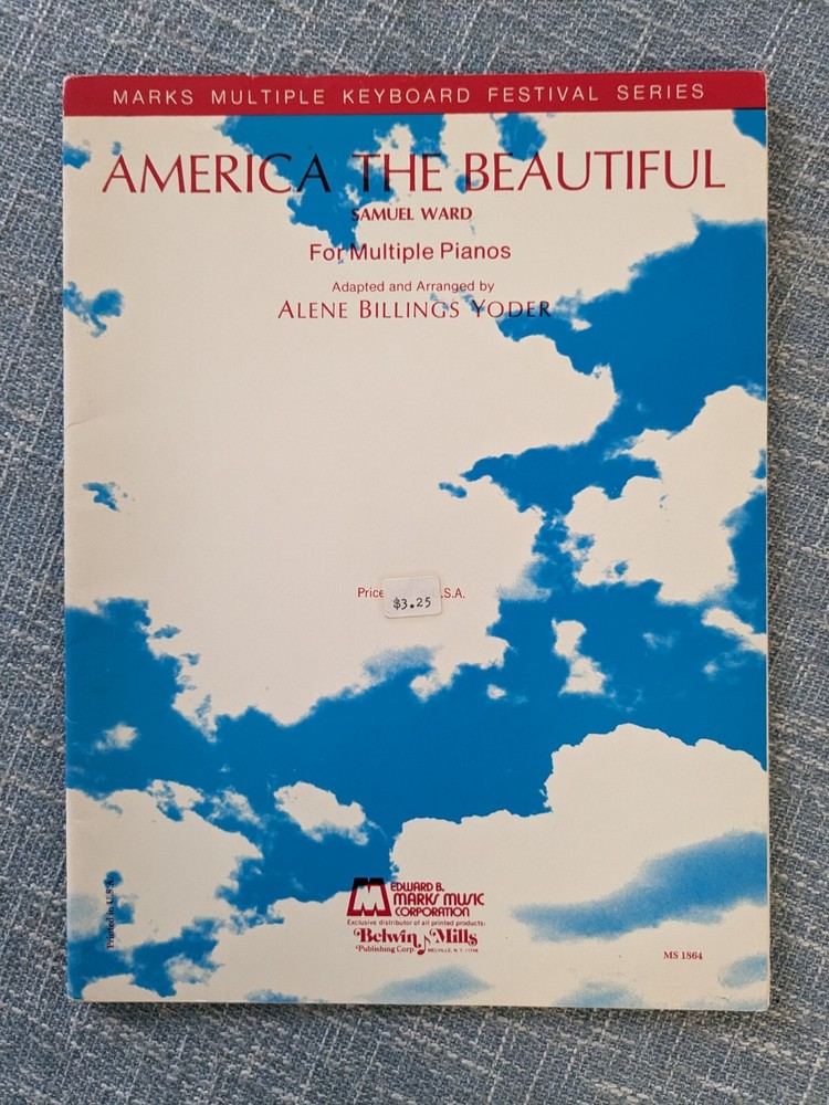 America The Beautiful Samuel Ward Multiple PIanos Arr. by Alene Billings Yoder