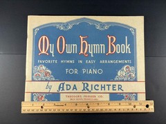 Vintage 1941 My Own Hymn Book Easy Piano Arrangements Ada Richter Sheet Music