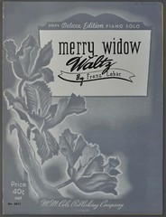 1936 FRANZ LEHAR Piano Solo Sheet Music MERRY WIDOW WALTZ Boguslawski Arr.