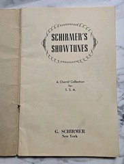 SCHIRMER&rsquo;S Showtunes Choral Collection For S.S.A. RARE BOOKLET 30s 40s