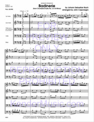 Badinerie #2 B Minor Johann Bach GR 3 9963 Sheet Music Full Score & Parts Kendor
