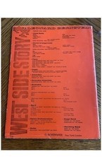 West Side Story 1957 Vocal Score Bernstein & Sondheim Schirmer Broadway