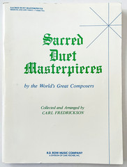 Sacred Duet Masterpieces Music Book World&rsquo;s Great Composers Medium & Low Voices