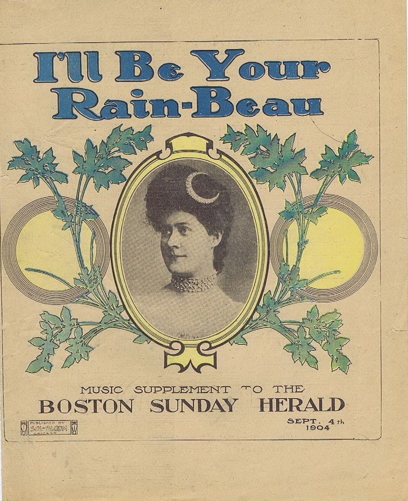 I&rsquo;ll Be Your Rain-Beau, newspaper supplement sheet music, 1904