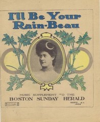 I&rsquo;ll Be Your Rain-Beau, newspaper supplement sheet music, 1904