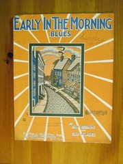 Early In The Morning Blues Brown/Klages 1922 Sheet Music