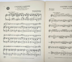 Country Gardens ( English Morris Dance) Piano & B flat Coronet/Trumpet VTG 1937