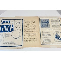 Antique Yale University Sheet Music Lot 1894 1901 Yale Boola Two-Step