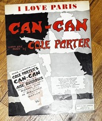 I LOVE PARIS CAN-CAN 1953 Broadway, Cole Porter, Sheet Music (Qty: 2)