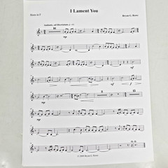 I Lament You French Horn and Piano Sheet Music Bryan Rowe Chesapeake Shop Vtg