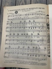 A Nightingale Sang in Berkeley Square Sheet Music New Faces Ray Noble P/V/G 1940